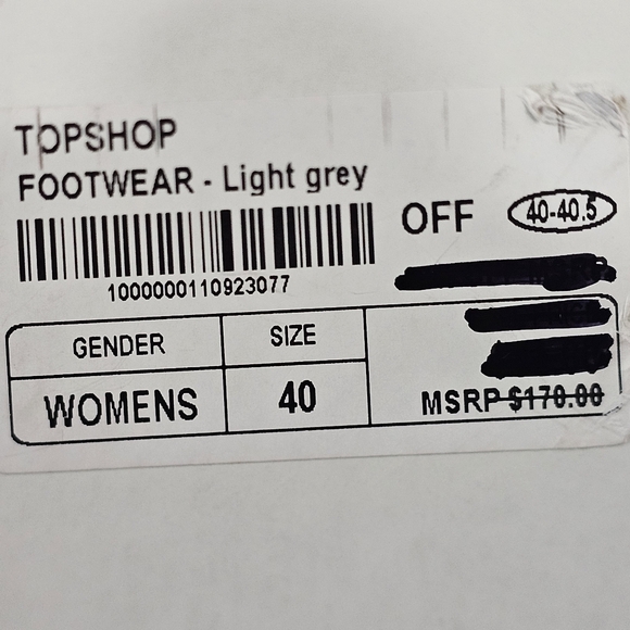 TopShop Snakeskin High Ankle Boots In Light Grey Size 40/9.5 US, MSRP $170 NIB - Picture 9 of 9